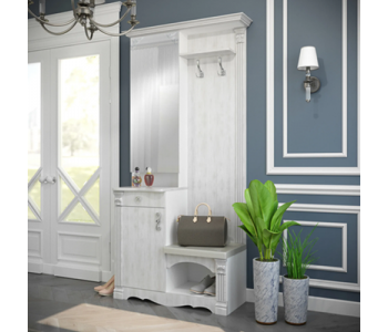 Прихожая "Саша-15" белый экспо/ясень анкор светлый (Фант Мебель)